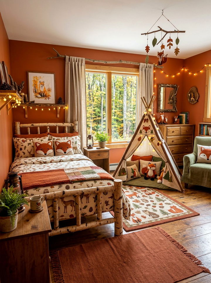 Forest Fox Bedroom - 30 animal themed bedroom ideas