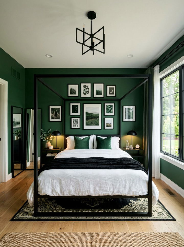 Forest Green And Black Bedroom - 30 forest green bedroom ideas