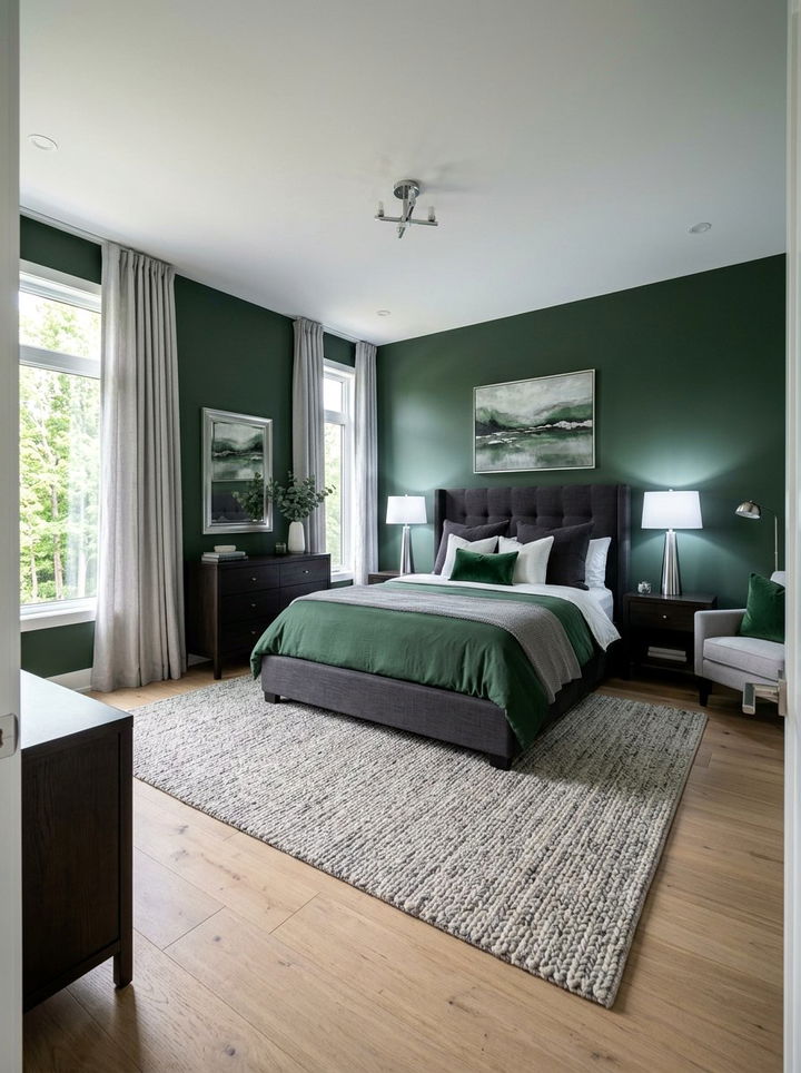 Forest Green And Grey Bedroom - 30 forest green bedroom ideas
