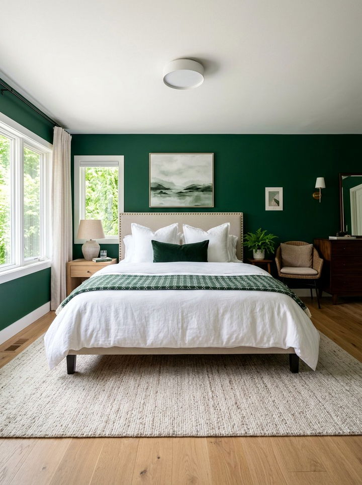 Forest Green And White Bedding Bedroom - 30 forest green bedroom ideas
