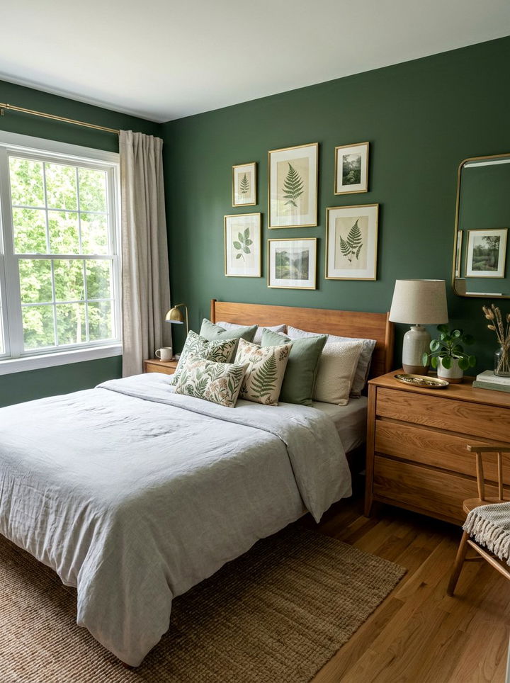 Forest Green Bedroom - 30 moody bedroom color ideas