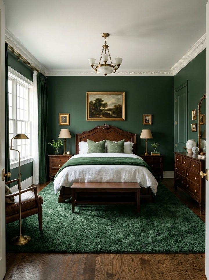 Forest Green Bedroom - 30 relaxing bedroom color ideas