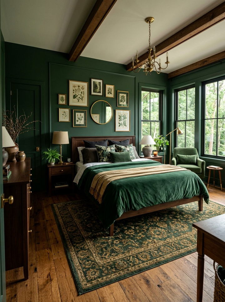 Forest Green Bedroom - 30 serene bedroom color ideas
