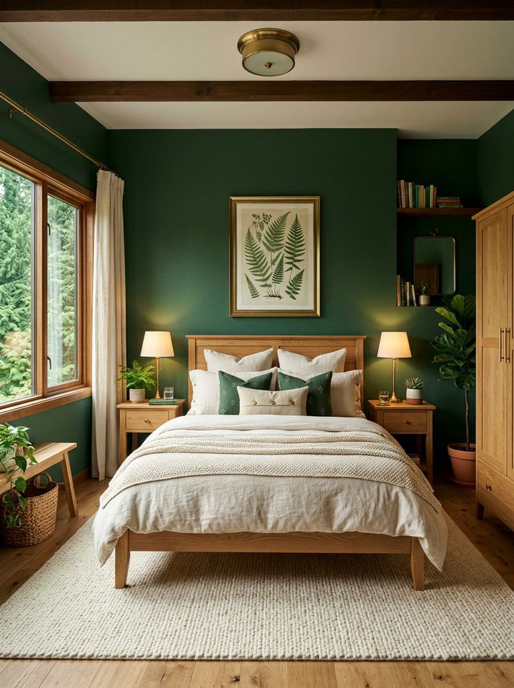 Forest Green Bedroom - 30 soothing bedroom color ideas