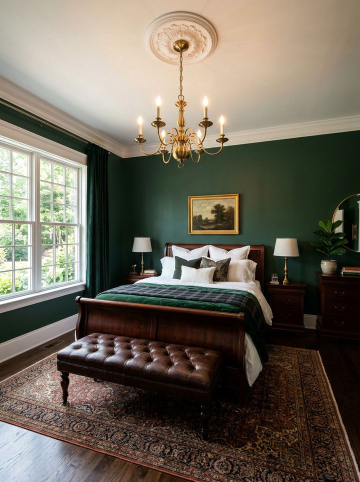 Forest Green Bedroom - 30 bedroom paint ideas