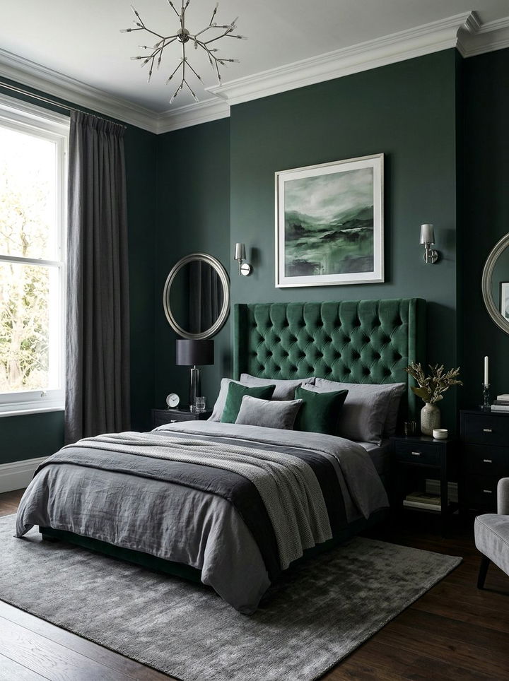 Forest Green Bedroom - 30 cool toned bedroom ideas