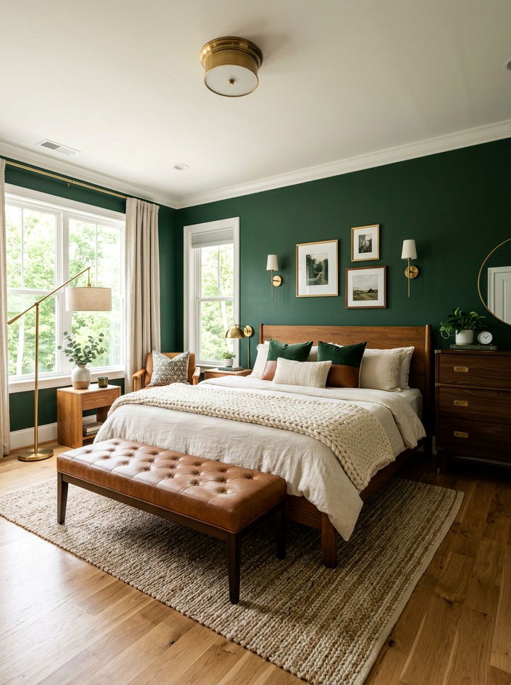 Forest Green Jewel Tone Bedroom - 30 jewel toned bedroom ideas
