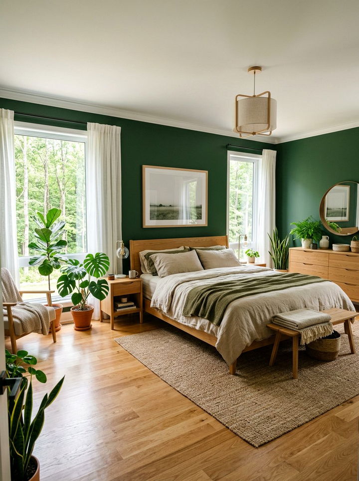 Forest Green Master Bedroom - 30 dark green bedroom ideas