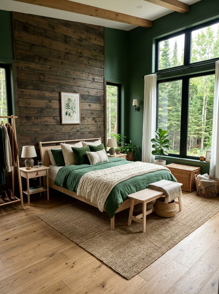 Forest Green Scandinavian Bedroom - 30 scandinavian green bedroom ideas