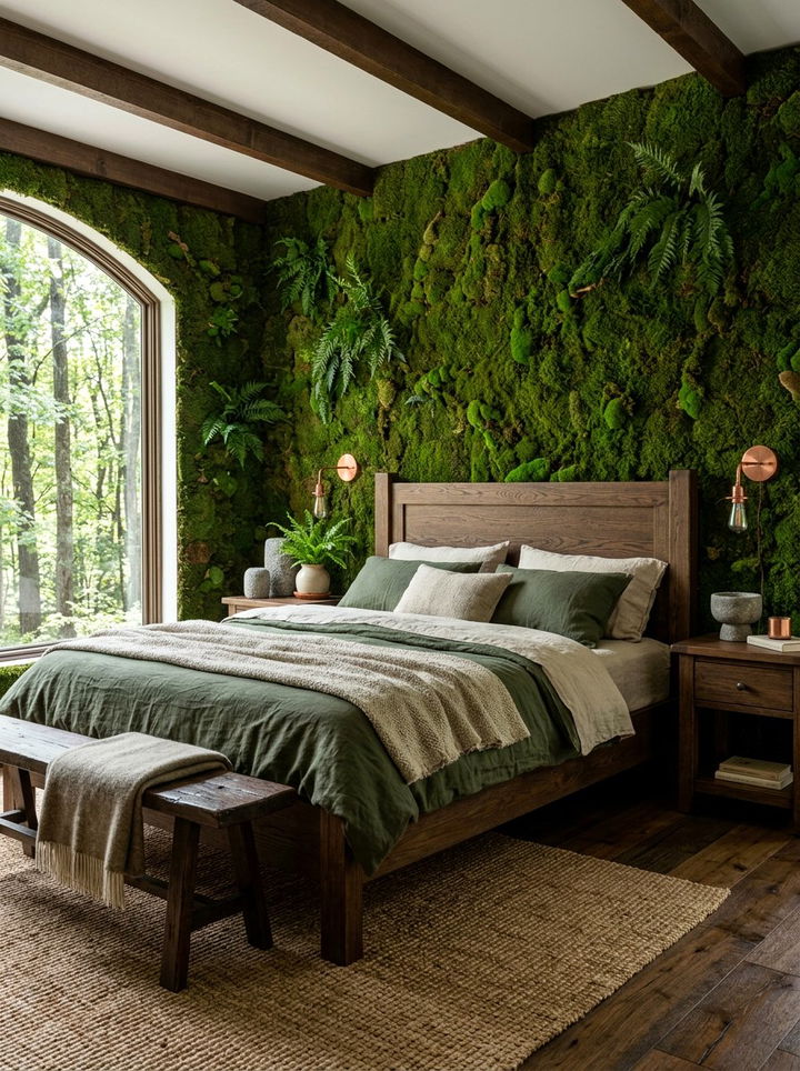 Forest Moss Bedroom - 30 cozy bedroom color ideas