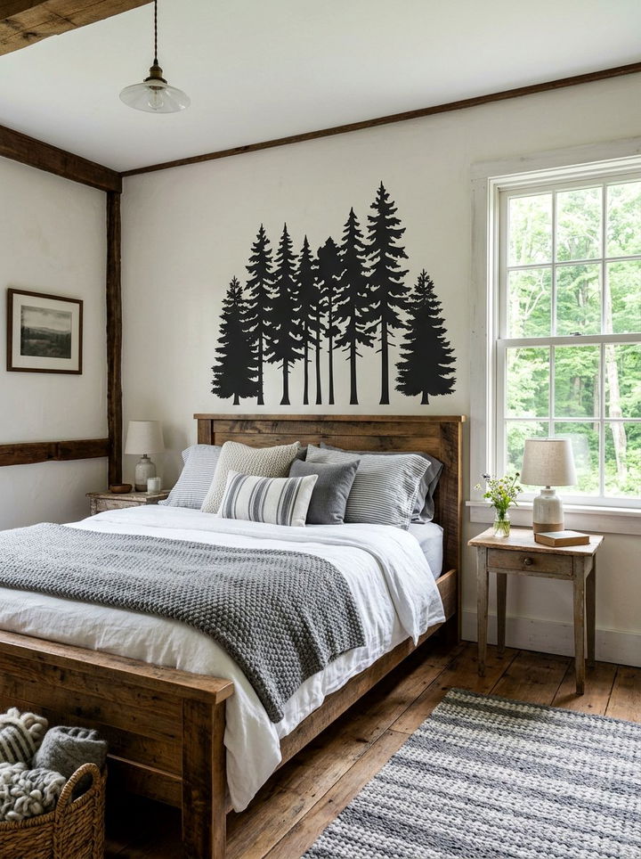 Forest Tree Silhouette - 30 bedroom wall stickers