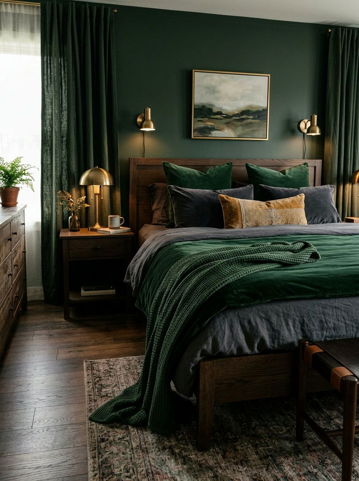 Forest green cotton throw - 30 bedroom cotton blankets