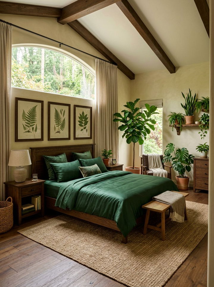Forest green silk sheets - 30 bedroom silk bedding ideas
