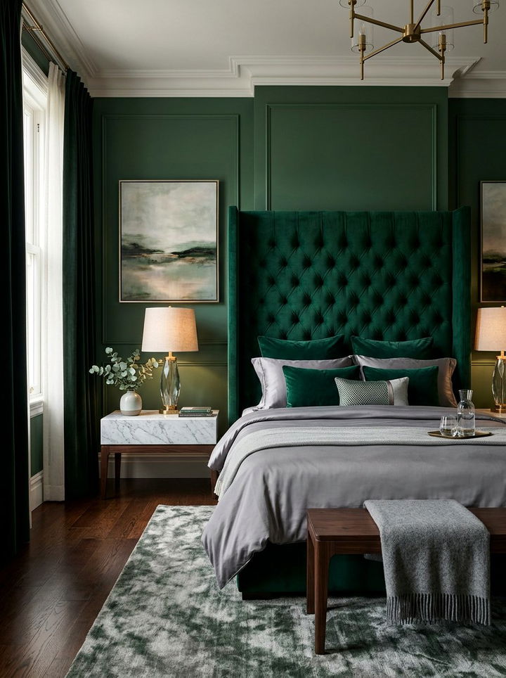 30 Stunning Forest Green Accent Wall Bedroom Design Trends