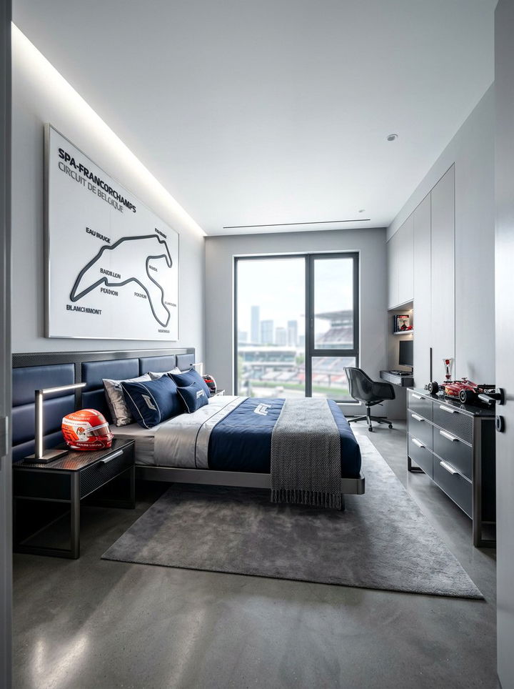 Formula 1 Bedroom - 30 race car bedroom ideas
