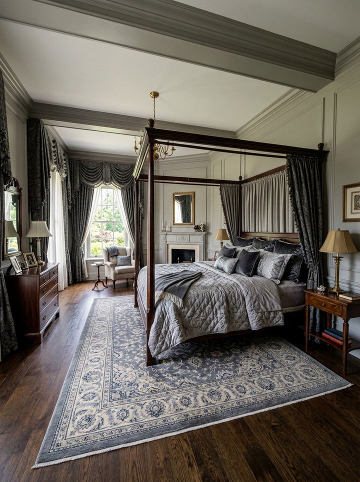 Fossil gray traditional bedroom - 30 all gray bedroom ideas