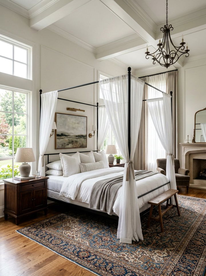 Four Poster Canopy Bed Master - 30 luxury bedroom ideas