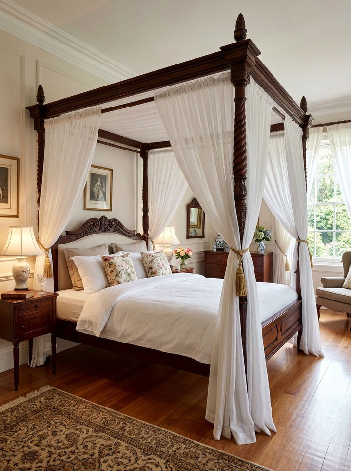 Four Poster Canopy - 30 bedroom curtain dividers
