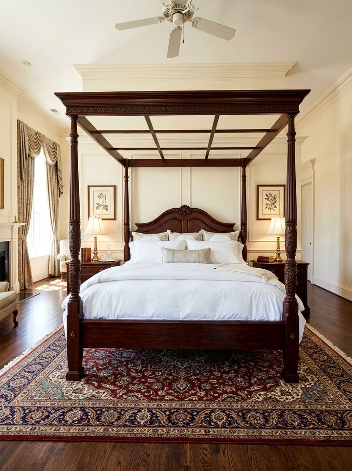 Four poster wood bed - 30 bedroom bed frames