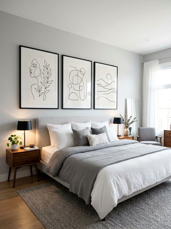 Framed Bedroom Art - 30 inexpensive bedroom ideas