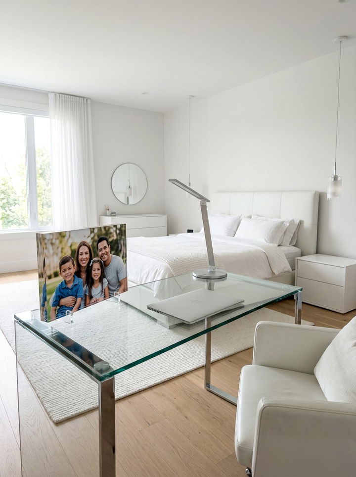 Frameless Acrylic Family Photo Bedroom - 30 bedroom family photo ideas