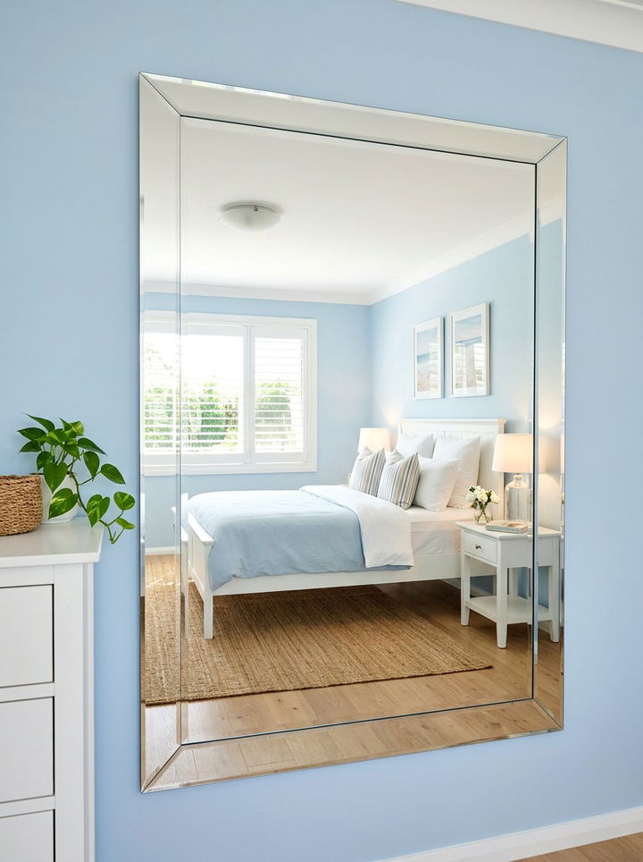 Frameless Beveled Edge Mirror - 30 bedroom floor mirrors