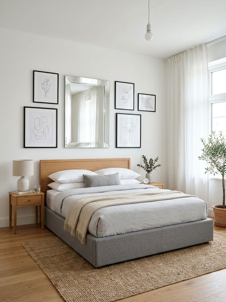 Frameless Beveled Mirror - 30 bedroom wall mirrors