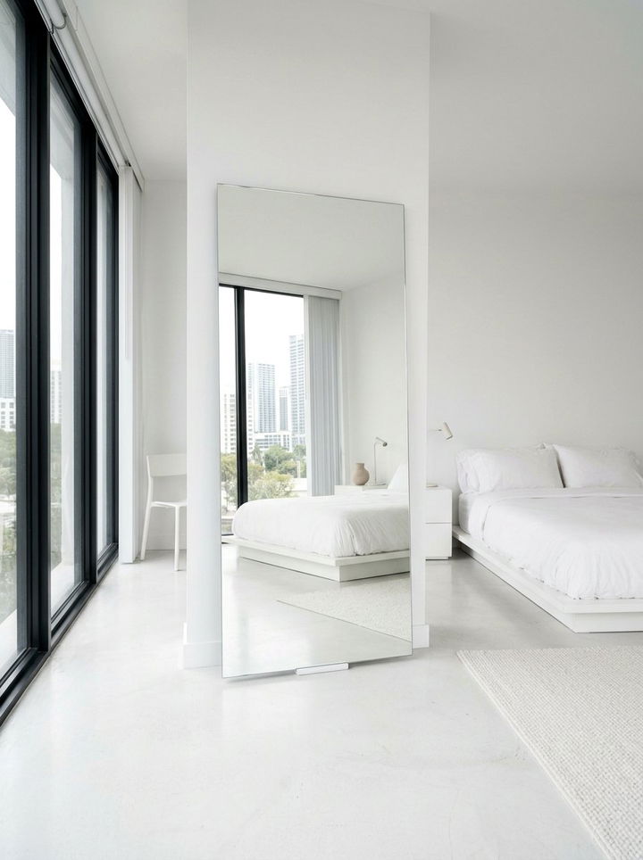 Frameless Full Body Mirror - 30 bedroom mirrors