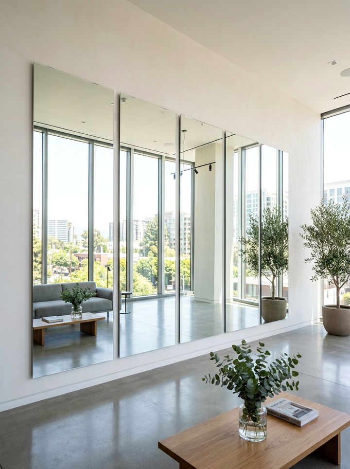 Frameless Mirror Display - 30 DIY bedroom ideas