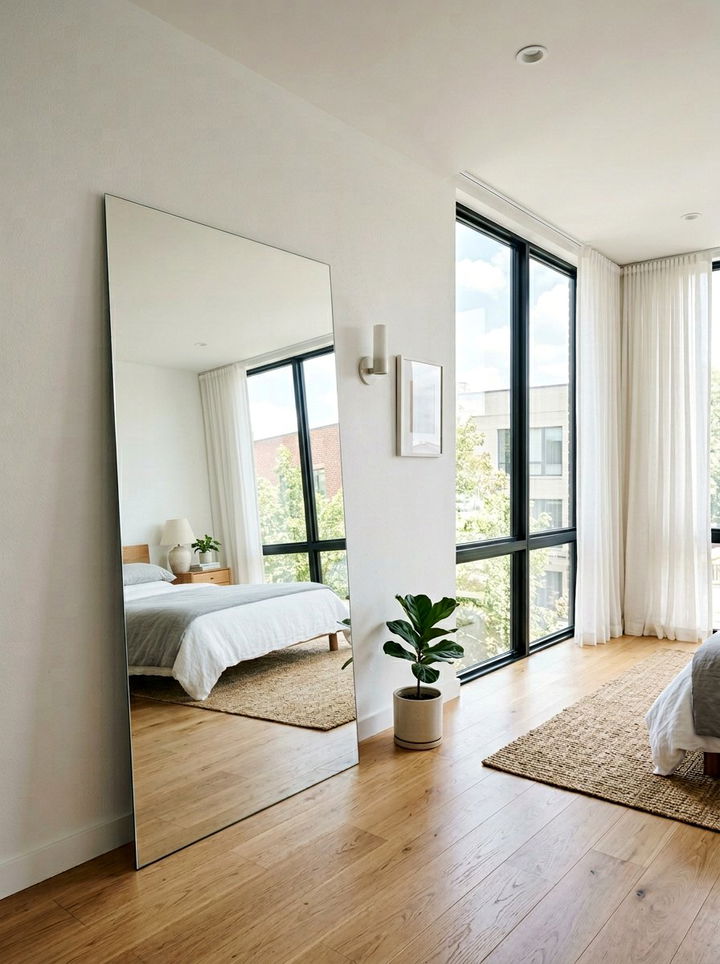 Frameless Wall Mirror - 30 Norwegian bedroom ideas