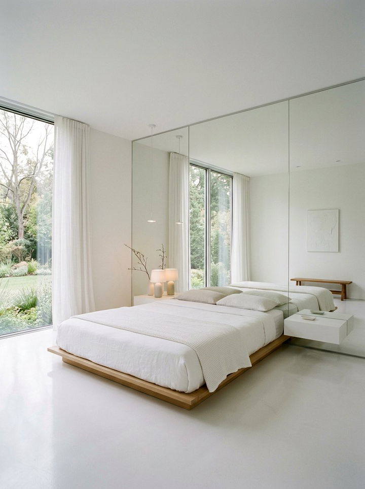 Frameless Wall Mirror - 30 bedroom mirror ideas