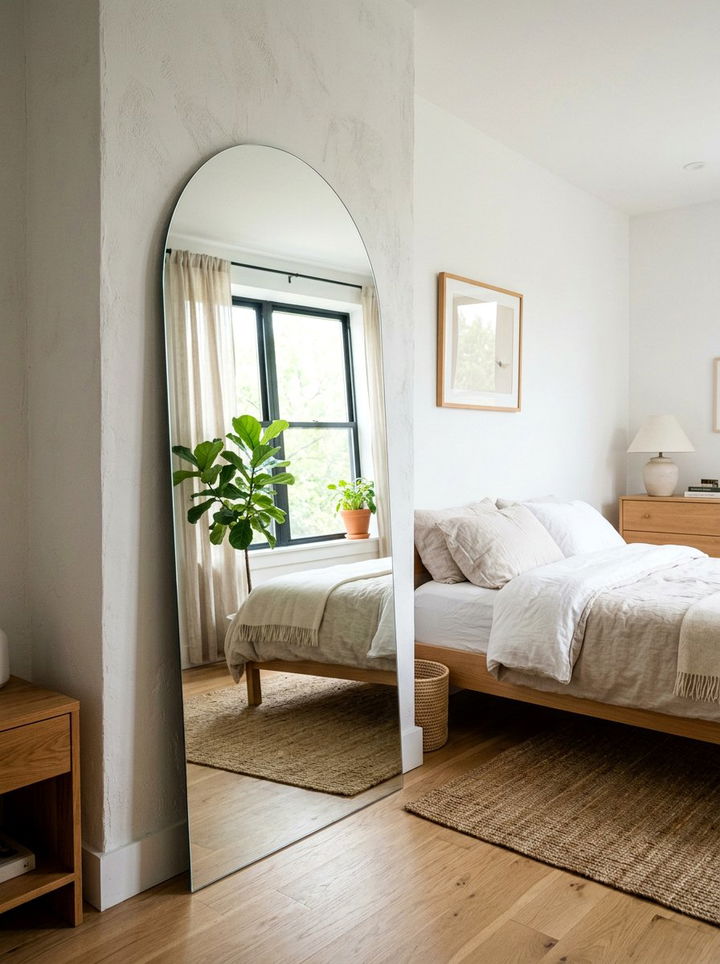 Frameless mirror - 30 zen bedroom ideas