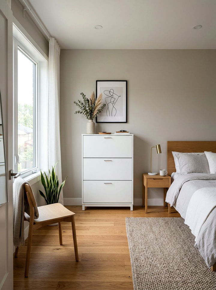 Freestanding Shoe Cabinet - 30 bedroom shoe storage ideas