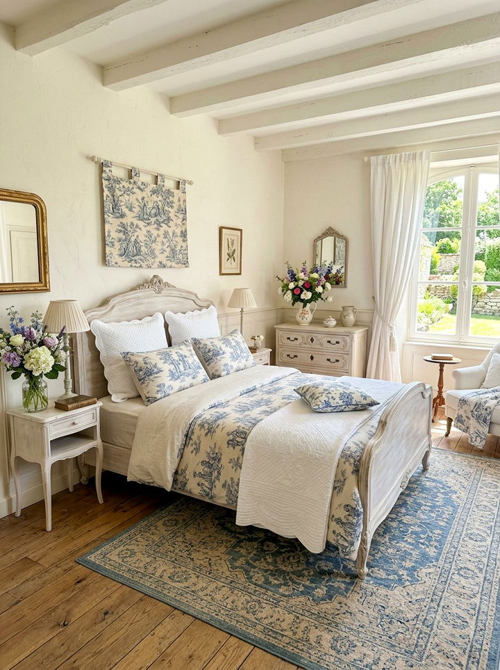 French Country Bedroom - 30 bedroom bed making ideas