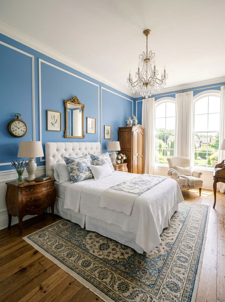 French Country Blue Bedroom - 30 pastel blue bedroom ideas