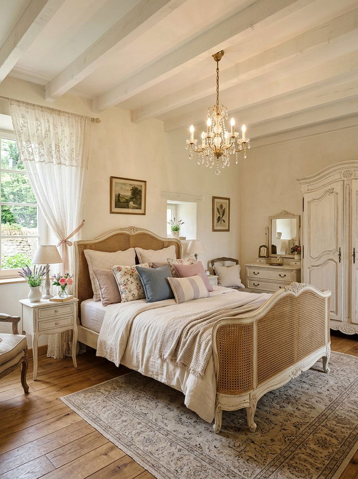 French Country Cane Bedroom - 30 cane bedroom ideas