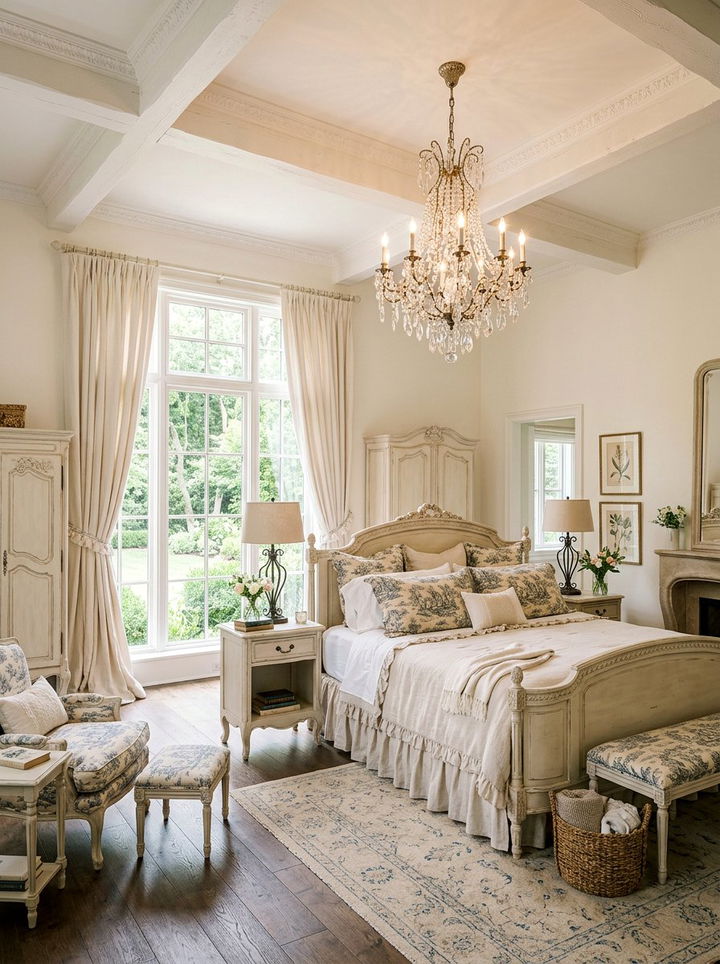 French Country Cream Bedroom - 30 warm cream bedroom ideas