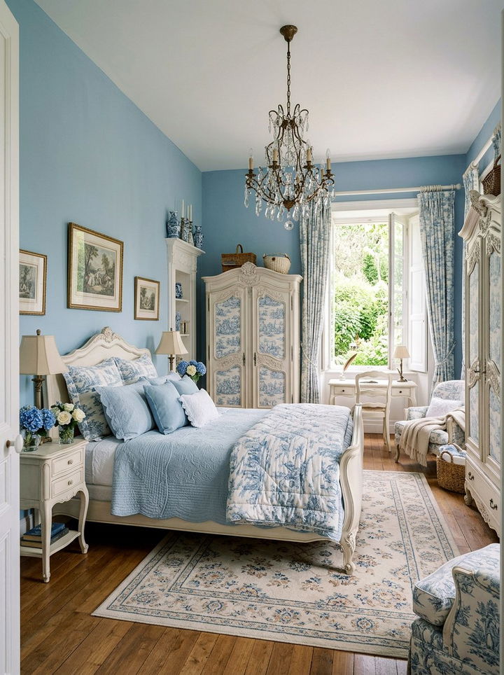French Country Ice Blue Bedroom - 30 ice blue bedroom ideas