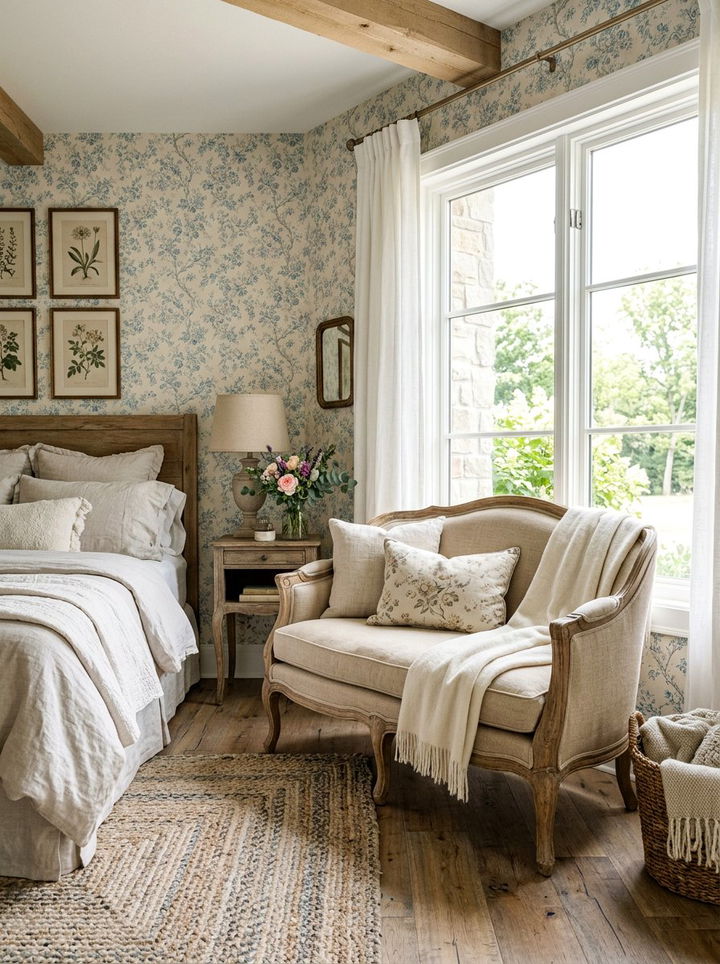 French Country Settee - 30 bedroom settees