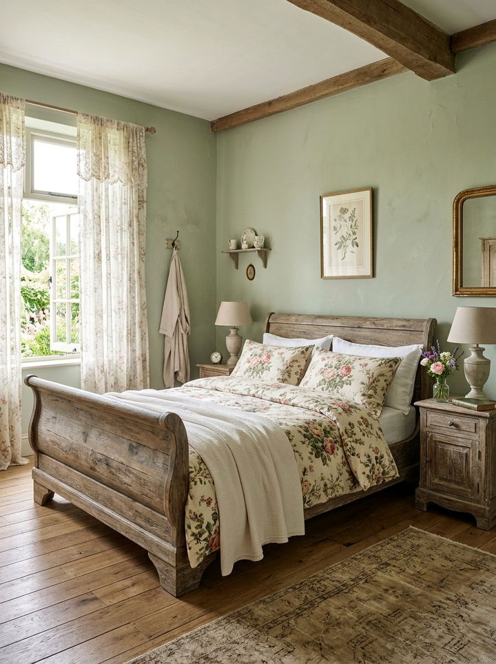 French Country Sleigh Bed - 30 bedroom sleigh beds