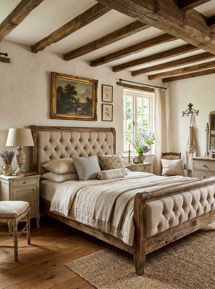 French Country Tufted Headboard - 30 bedroom tufted headboards