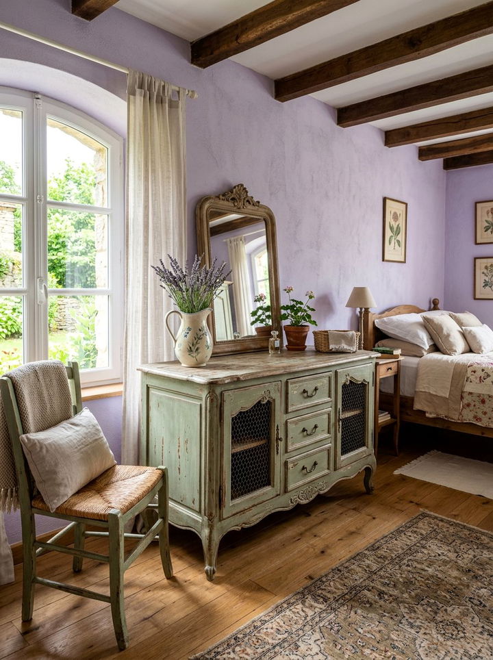 French Country Vanity - 30 bedroom vintage vanity ideas