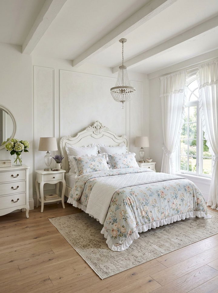 French Country White Bedroom - 30 light color bedroom ideas