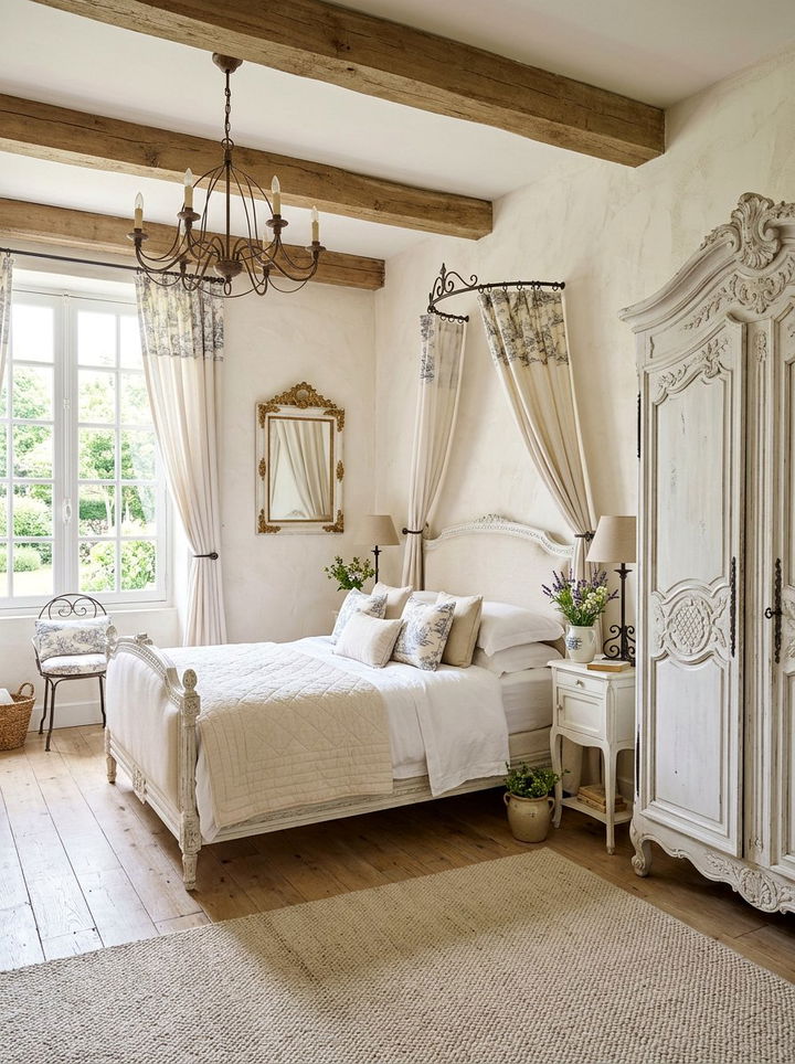 French Country White Bedroom - 30 white bedroom ideas