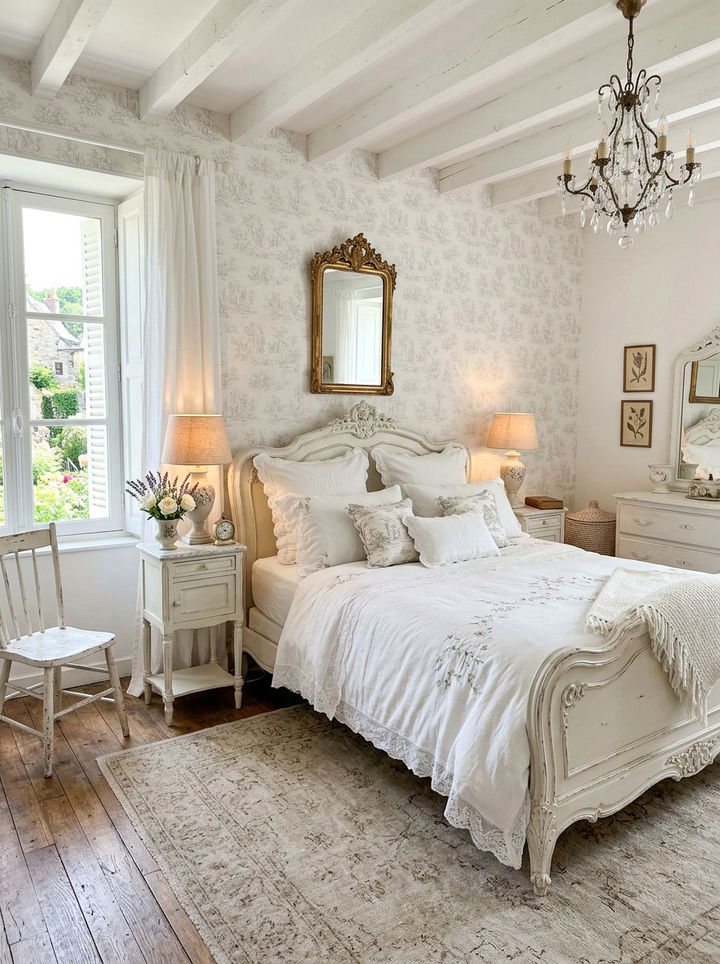 French Country White Bedroom - 30 all white bedroom ideas