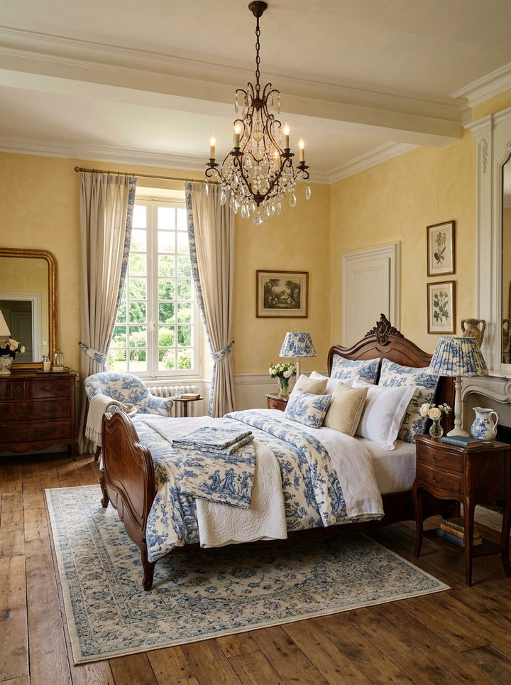 French Country Yellow Bedroom - 30 yellow bedroom decor ideas