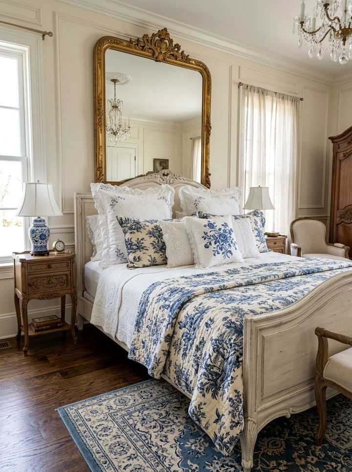 French Provincial Bedding - 30 bedroom layered bedding ideas