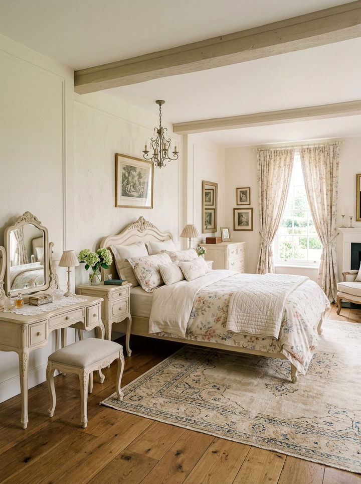 French country cream bedroom - 30 cream bedroom decor ideas