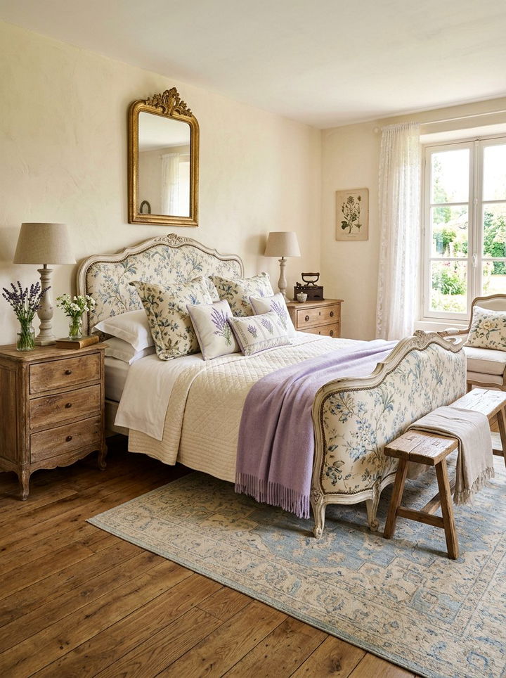 French country upholstered bed - 30 bedroom bed frames