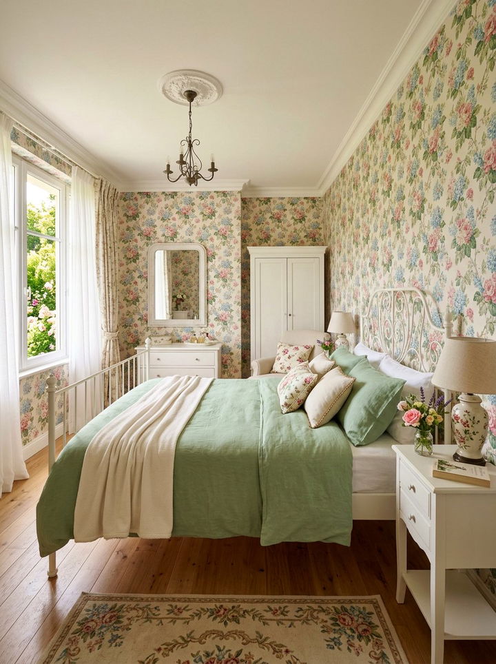 French floral bedroom - 30 French bedroom ideas